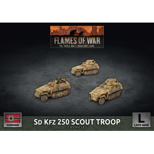 Sd Kfz 250 8cm/7.5cm/2cm Scout Platoon (x3 Plastic)