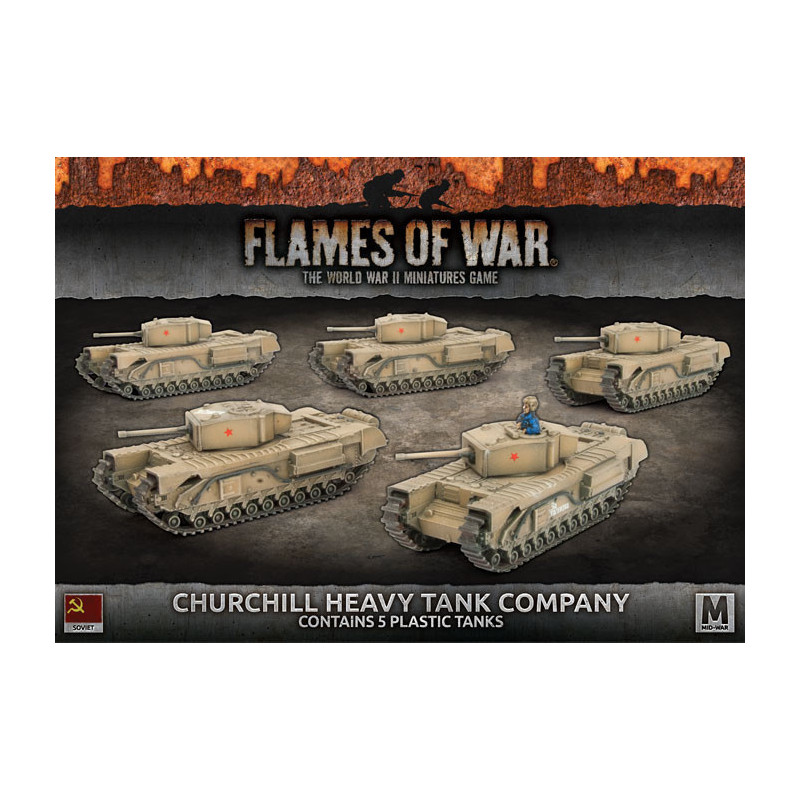 Churchill Heavy Tank Company (x5 Plastic Tanks)
