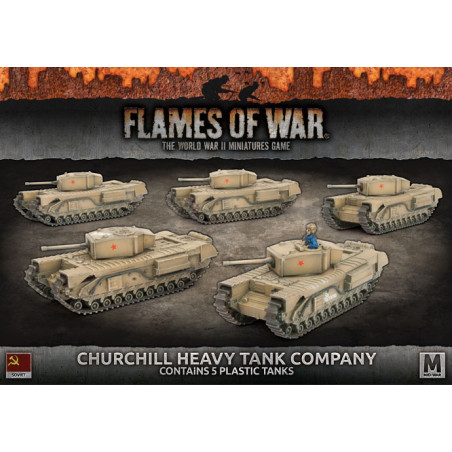 Churchill Heavy Tank Company (x5 Plastic Tanks)