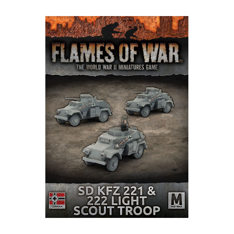 Sd KfZ 221 & 222 Light Scout Troop (x3)