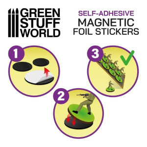 Round Magnetic Sheet  Self-adhesive - 60mm