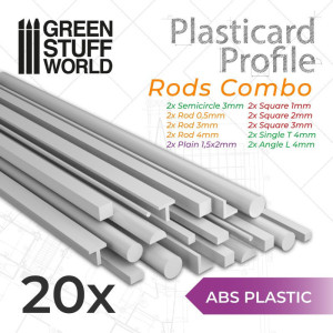 ABS Plasticard - Profile - 20x RODs Variety Pack