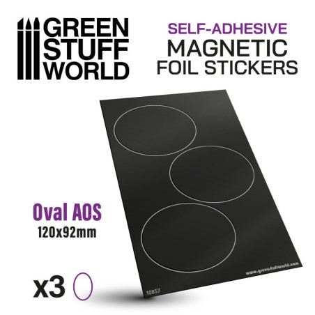 Oval Magnetic Sheet Self-adhesive - 120x92mm