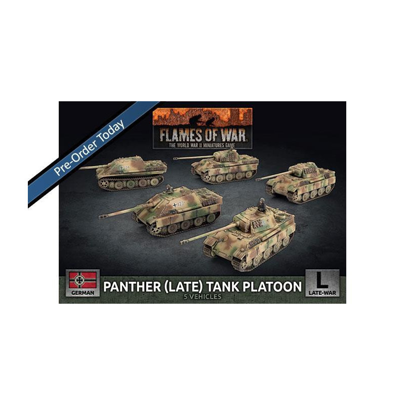 Panther (late 7.5cm) / Jagdpanther  (8.8cm) Platoon (5x Plastic)
