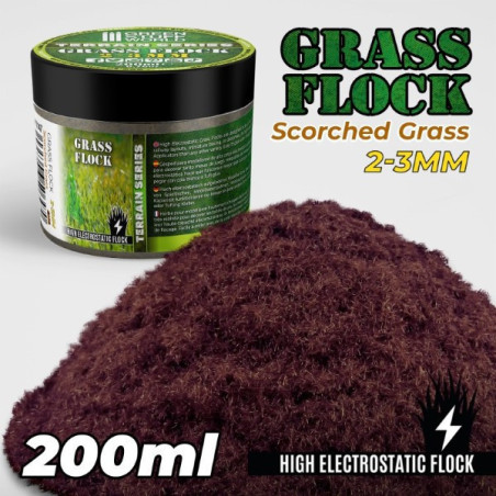 Grass Flock - Scorched Brown 2-3mm (200ml)