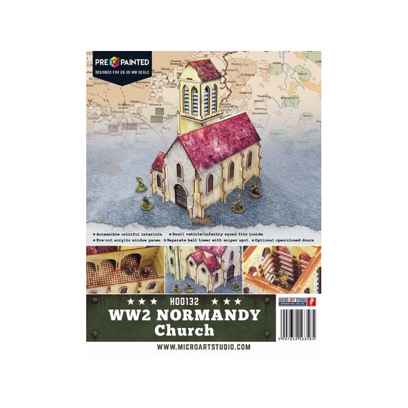WW2 Normandy Church PREPAINTED