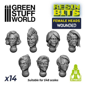Female Heads WOUNDED 