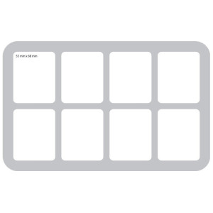 Feldherr 35 mm (1.4 inch) half-size Figure Foam Tray with base - 8 large cut-outs Katalog   Produkter