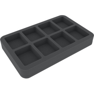 Feldherr 35 mm (1.4 inch) half-size Figure Foam Tray with base - 8 large cut-outs Katalog   Produkter