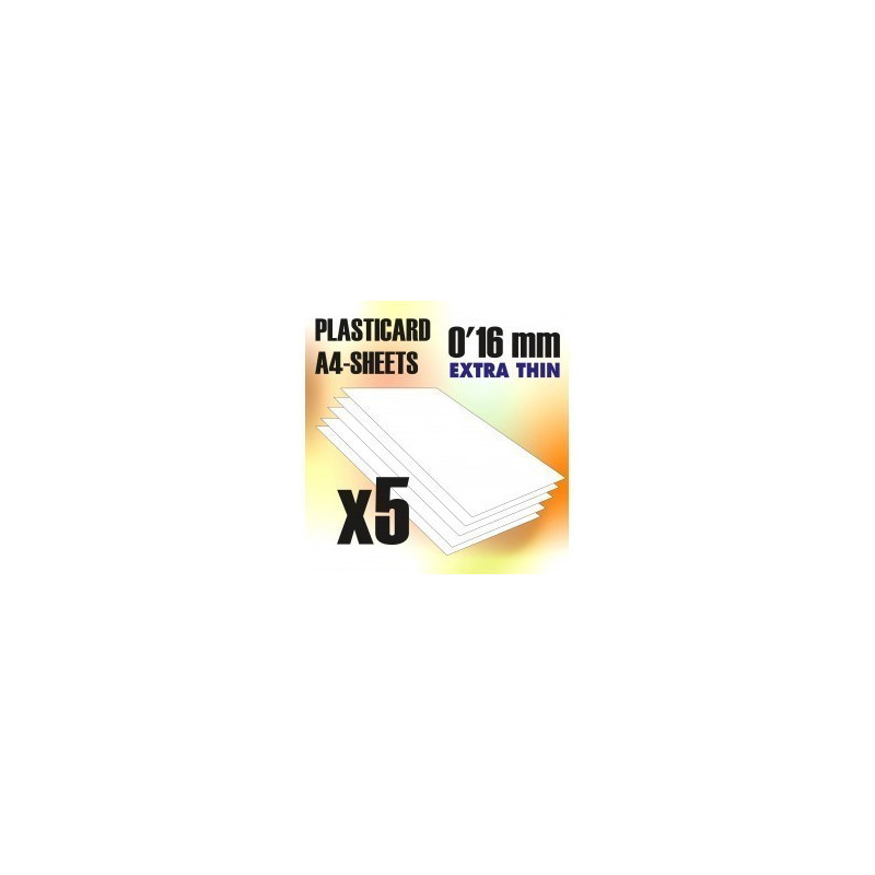 ABS Plasticard A4 size - Thickness 0'16 mm