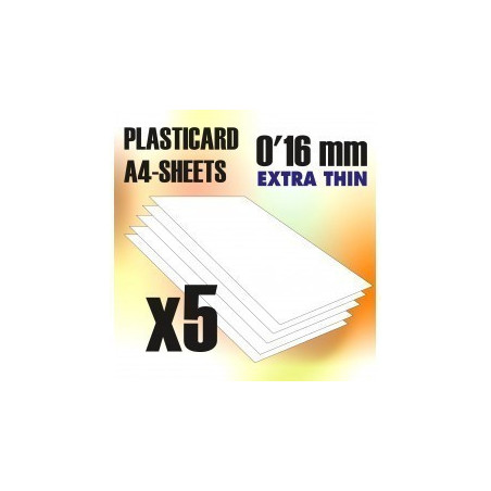 ABS Plasticard A4 size - Thickness 0'16 mm