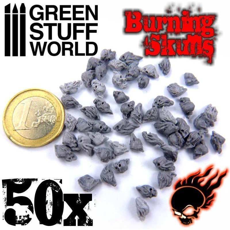 Resin Burning Skulls x50