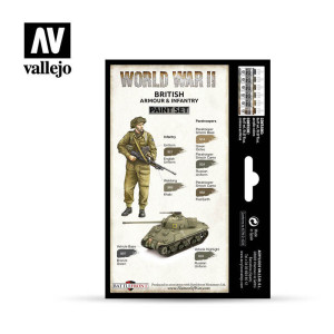 WWII British Armour & Infantry Paint Set