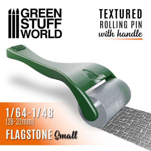 Rolling pin with Handle - Flagstone - Small (1/64 - 1/48, 28-32mm)