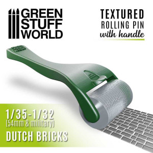 Rolling pin with Handle - Dutch Bricks (1/35 - 1/32, 54mm)