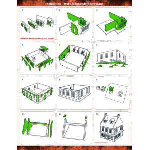 WW2 Normandy Restaurant PREPAINTED [15mm/1:100]