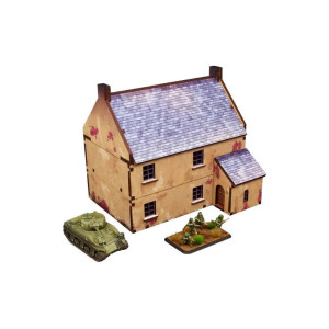 WW2 Normandy Townhouse 2 PREPAINTED [15mm/1:100]
