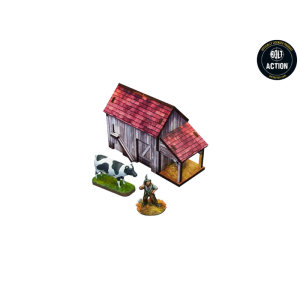 WW2 Normandy Coach House w. Chicken Coop PREPAINTED [28mm/1:56]
