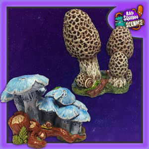 Giant Mushrooms: Morel & Cluster