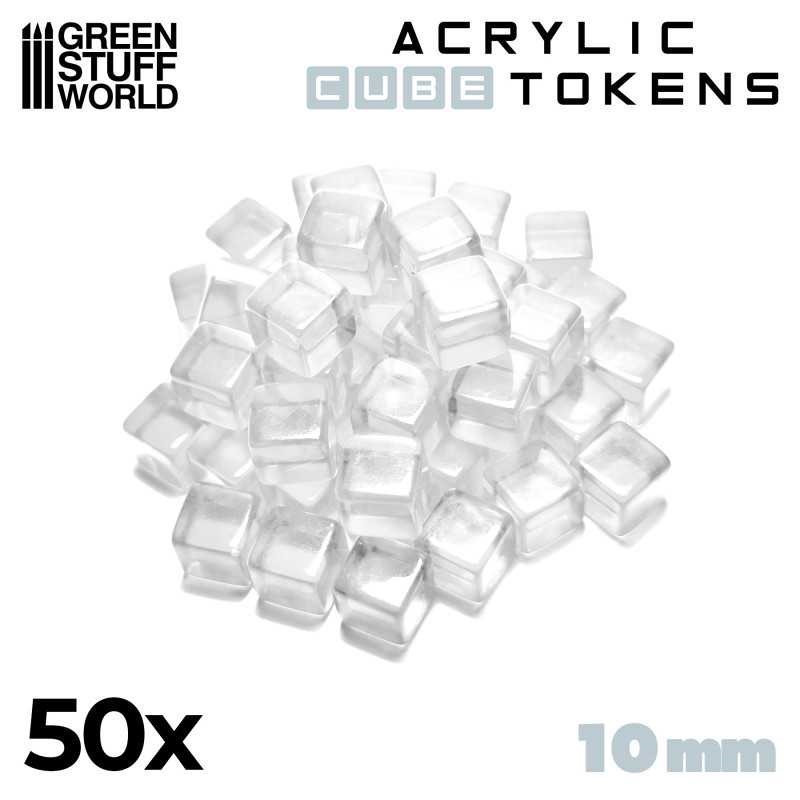 Gaming Tokens - Transparent Cubes 10mm