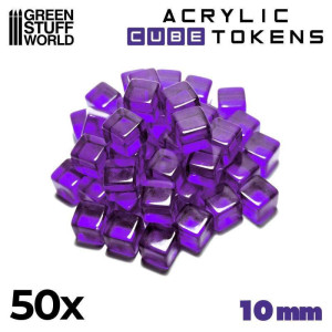 Gaming Tokens - Violet Cubes 10mm