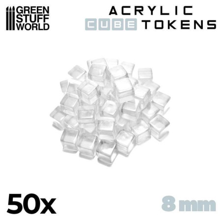 Gaming Tokens - Transparent Cubes 8mm