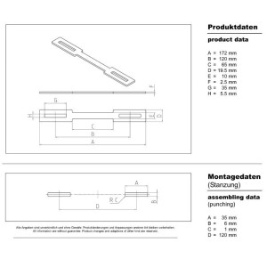 Reinforcing plate red model 991.0