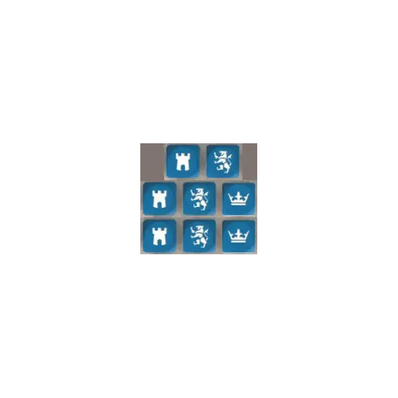 SAGA Medieval Dice - Blue (8)