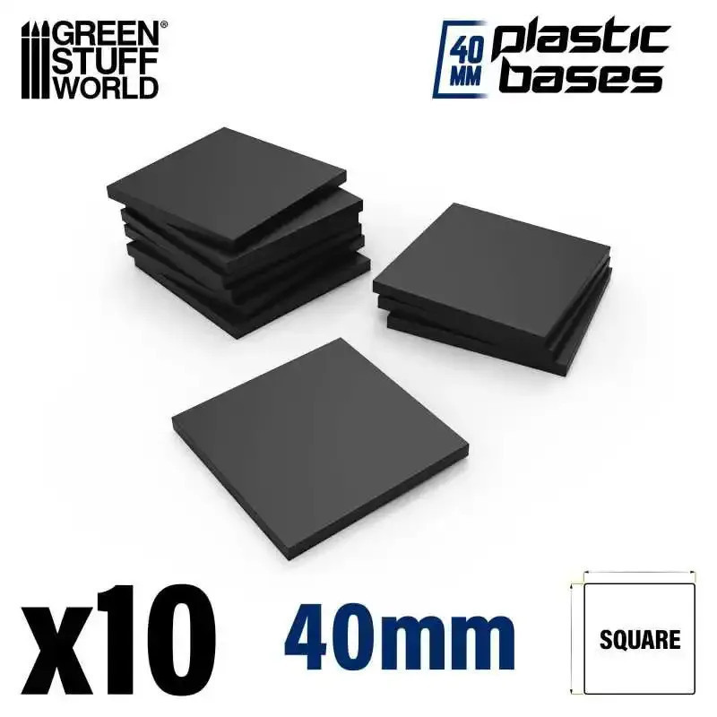 Plastic Bases - Square 40mm (10)