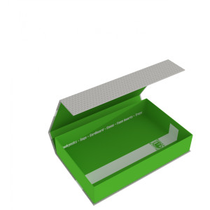 Magnetic Box half-size 55 mm green empty