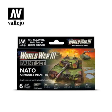 WWIII Nato Armour & Infantry Paint Set