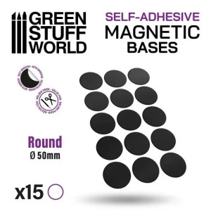 Round Magnetic Sheet  Self-adhesive - 50mm