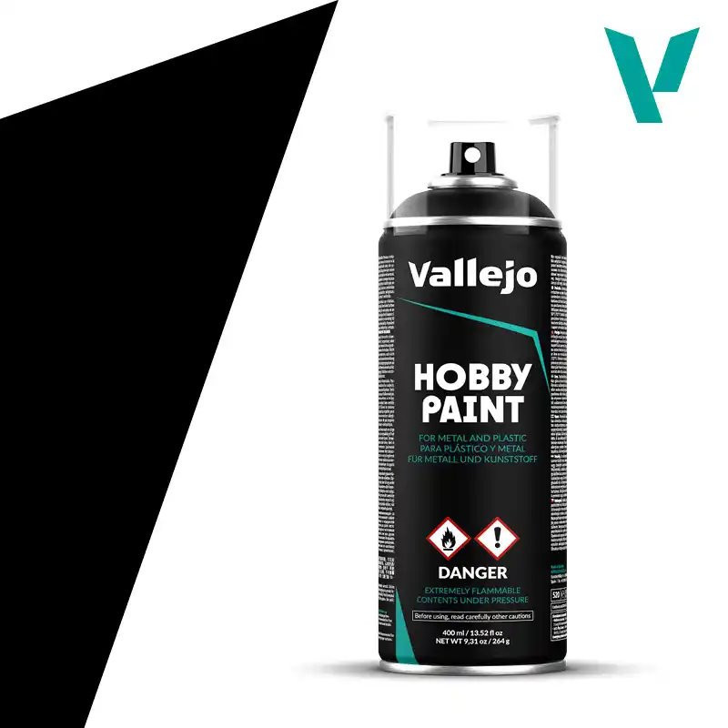 Vallejo Hobby Spray Paint Primer Black