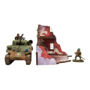 WW2 Normandy Ruined Large House 1 PREPAINTED [28mm/1:56]