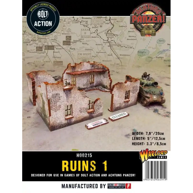 WW2 Achtung Panzer Normandy Ruin 1 (28mm)