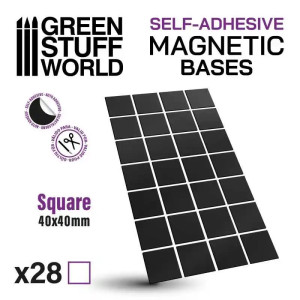 Square Magnetic Sheet Self-adhesive - 40x40mm
