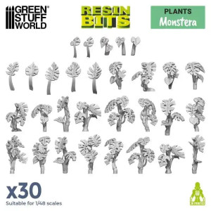 3D printed set - Monstera Plant 1:48