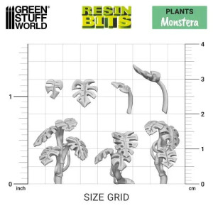 3D printed set - Monstera Plant 1:48