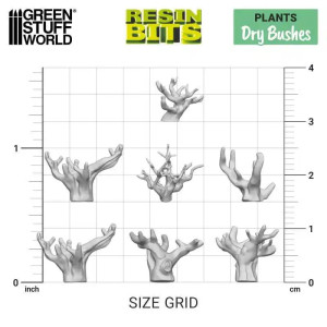 3D printed set - Dry Bushes 1:48