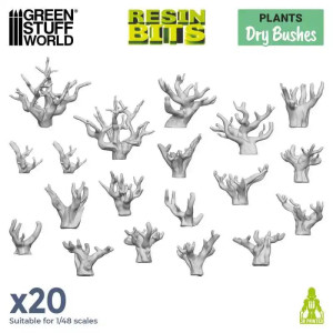 3D printed set - Dry Bushes 1:48