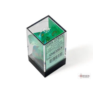 Borealis Light Green/Gold Luminary Polyhedral 7-Dice Set